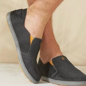 OluKai Nohea Mesh Gray Slip On Loafers US10